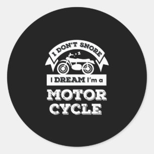 Ik durf niet te dromen dat ik een Motorfiele Motor Ronde Sticker