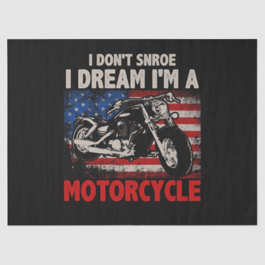 Ik durf niet te dromen dat ik een motorfiets ben tissuepapier (Voorkant)