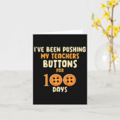 Ik duw al 100 dagen de Buttonnen van mijn leraren Kaart (Gele Bloem)