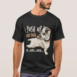 Ik duw op als deze koele hond-memen t-shirt