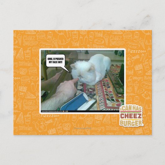 Ik duwde mijn gezicht erin! briefkaart (Voorkant)