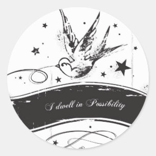 "Ik dwell in Mogelijkheid" Ronde Sticker