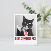 IK EAT COMMUNIST MICE BRIEFKAART (Staand voorkant)