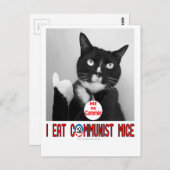 IK EAT COMMUNIST MICE BRIEFKAART (Voorkant / Achterkant)
