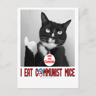 IK EAT COMMUNIST MICE BRIEFKAART