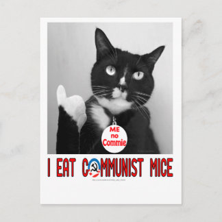 IK EAT COMMUNIST MICE BRIEFKAART