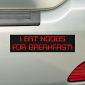 IK EAT N00BS' BUMPERS! BUMPERSTICKER (Op auto)