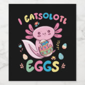 Ik Eatsolotl Eieren Konijn Axolotl Konijntje Pasen Wijn Etiket (Enkel label)