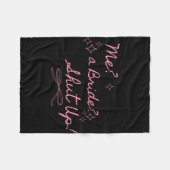 Ik een bruid hou je mond vrijgezellenfeest bruidsd fleece deken (Voorkant (Horizontaal))