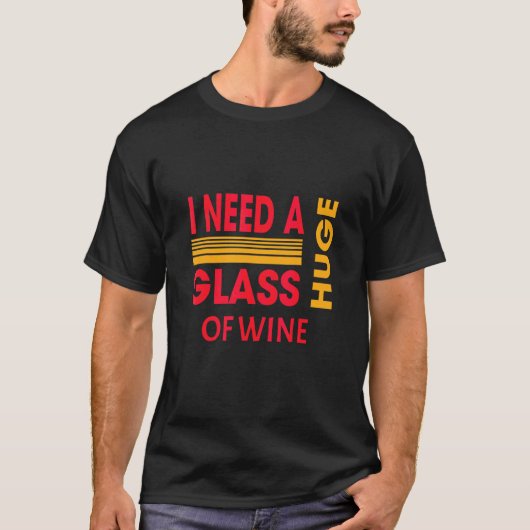 Ik Een Glas Wijn Sarcastisch T-shirt (Voorkant)