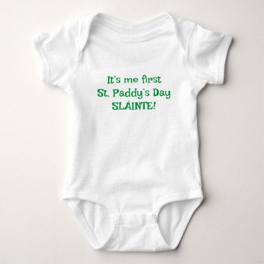Ik eerste St. Paddy's pak Romper (Voorkant)