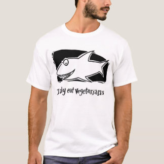 Ik eet alleen vegetariërs t-shirt