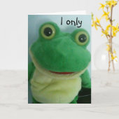 IK EET ALLEEN VLIEGEN = VERJAARDAG HUMOR KAART (Gele Bloem)