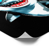Ik eet alles - Cool Shark Attitude Sticker Poster (Hoek)