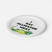 IK EET ALLIGATORVLEES PAPIEREN BORDJE (Gekanteld)