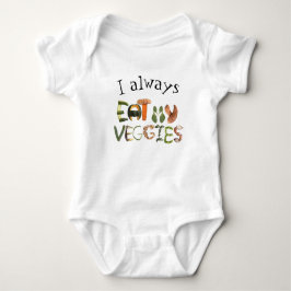 Ik eet altijd m'n weggies Baby bodysuit. | Aanpass Romper