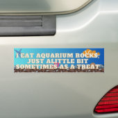 Ik eet aquariumrotsen, bumpersticker (Op auto)