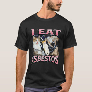 Ik Eet Asbest Grappige Beledigende Kat Meme Bootle T-shirt