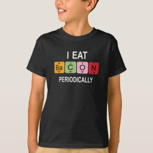 Ik eet Bacon periodiek - grappig periodiek T-shirt