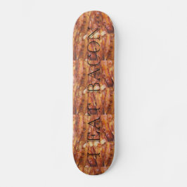 Ik eet Bacon-tekst met achtergrond Persoonlijk Skateboard