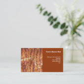 Ik eet Bacon-tekst met achtergrond Visitekaartje (Staand voorkant)