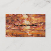 Ik eet Bacon-tekst met achtergrond Visitekaartje (Achterkant)