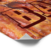 Ik eet Bacontekst met Achtergrond Klein Poster (Hoek)