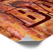 Ik eet Bacontekst met Achtergrond Klein Poster (Hoek)