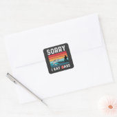 Ik eet bas vierkante sticker (Envelop)