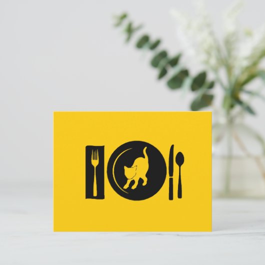 Ik eet ... briefkaart (Staand voorkant)