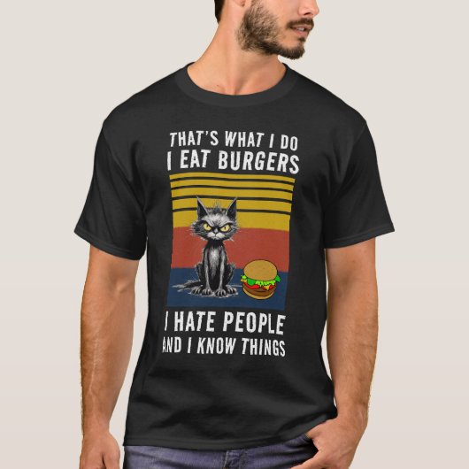 Ik eet Burgers T-shirt (Voorkant)