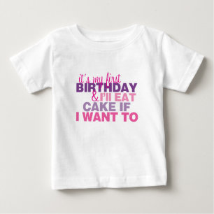 Ik eet Cake als ik 1 dag-T-shirt wil eten