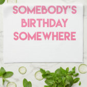 Ik eet cake! Grappig citaat Theedoek (Gevouwen)