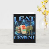 Ik Eet Cement Funny Cat Meme Internet Memen Funny Kaart (Gele Bloem)