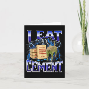 Ik Eet Cement Funny Cat Meme Internet Memen Funny Kaart
