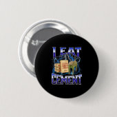 Ik Eet Cement Funny Cat Meme Internet Memen Funny Ronde Button 5,7 Cm (Voorkant /achterkant)