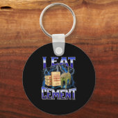 Ik Eet Cement Funny Cat Meme Internet Memen Funny Sleutelhanger (Voorkant)
