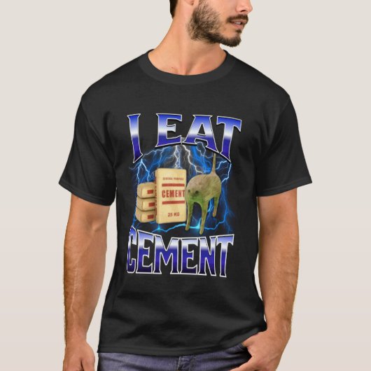Ik Eet Cement Grappige Kat Meme Internet Memes Gra T-shirt (Voorkant)