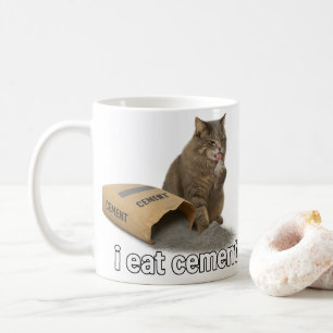 Ik Eet Cement Kat Meme Grappig Ik Eet Cement T-Shi Koffiemok