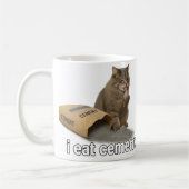 Ik Eet Cement Kat Meme Grappig Ik Eet Cement T-Shi Koffiemok (Links)