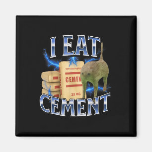 Ik Eet Cement Vervloekte Kat Grappig Ongewoon Spec Magneet