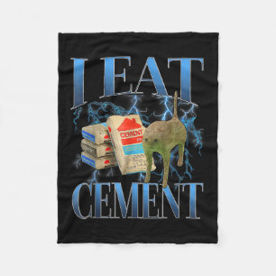 Ik eet cement vervloekte kat grappig vreemd specif fleece deken
