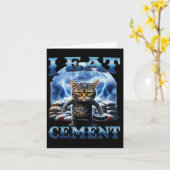 Ik eet cement vervloekte kat grappig vreemd specif kaart (Gele Bloem)