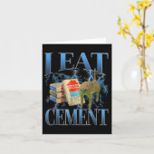 Ik eet cement vervloekte kat grappig vreemd specif kaart (Gele Bloem)