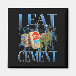 Ik eet cement vervloekte kat grappig vreemd specif magneet