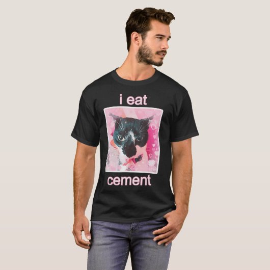 Ik eet cementkat t-shirt (Voorkant volledig)