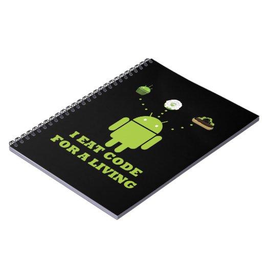 Ik eet code voor een levende softwareontwikkelaar notitieboek (Linkerzijde)