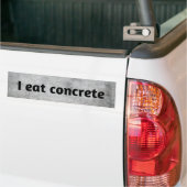 Ik eet concrete grappige constructie bumpersticker (Op Truck)