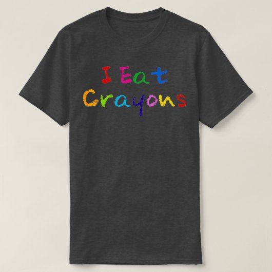 Ik eet Crayons Funny Drawing Colour Kinder T-shirt (Design voorkant)