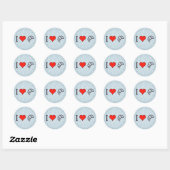 Ik eet croissant ronde sticker (Vel)